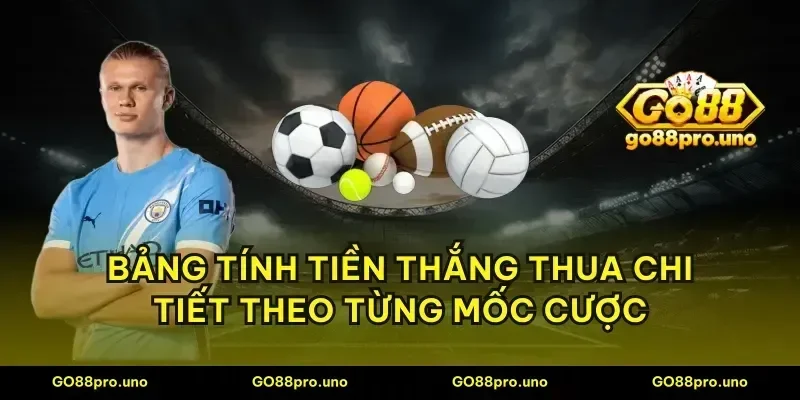 Bảng tính tiền thắng thua chi tiết theo từng mốc cược